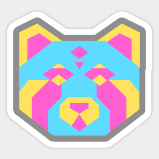 Geometric Pan Red Panda Sticker